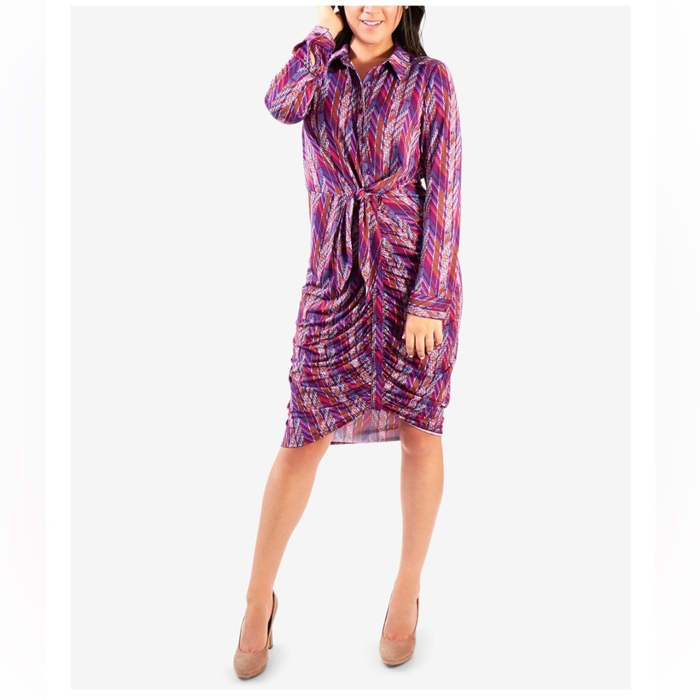 Ruched Tie-front Dress - NWOT